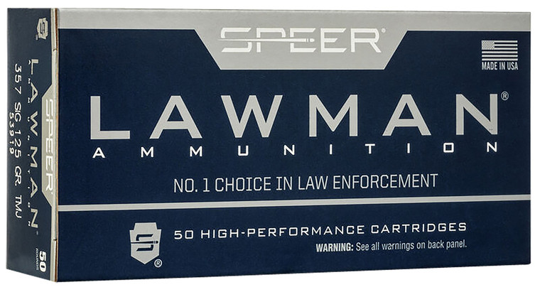 Speer Lawman Training 357 Sig 125 Grain Total Metal Jacket Flat Nose