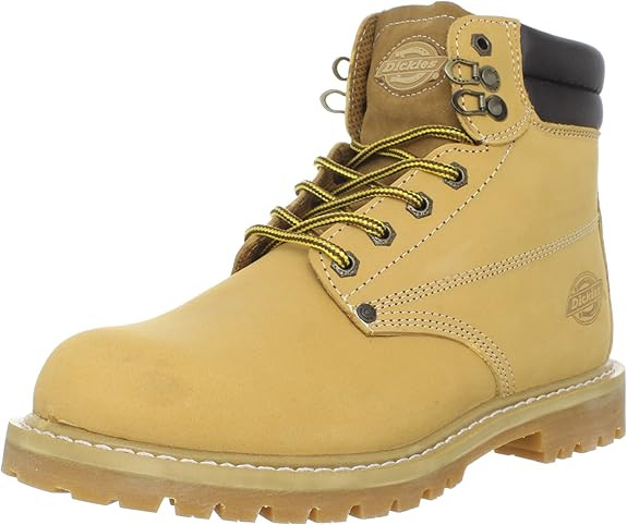 Dickies Men's Raider 6" Soft-Toe Leather Work Boot, Wheat, Size 7.0M