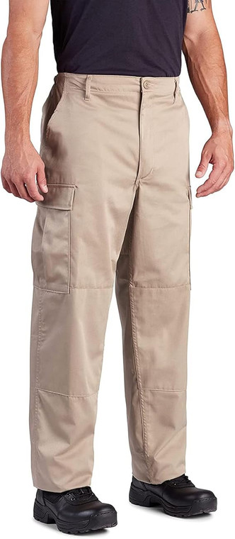 Propper Men's Uniform BDU Ripstop Pants, Khaki, Size Medium-Long