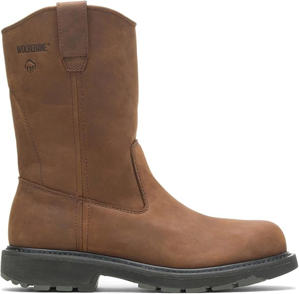 Wolverine Men's Wellington DD Work Boots, Dark Brown, Size 9.0M