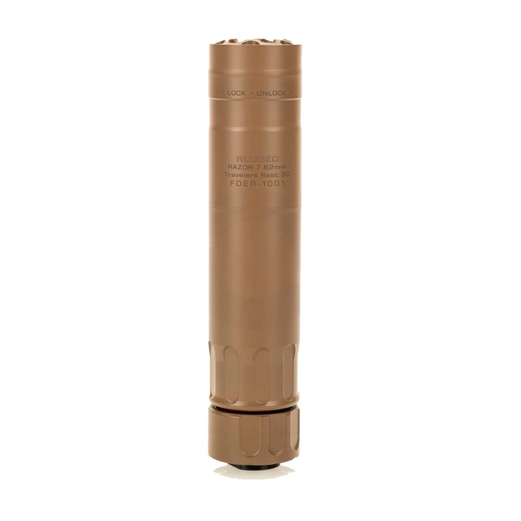 Rugged Razor 762 Rifle Suppressor, 7.62mm / .30 Cal, FDE Cerakote