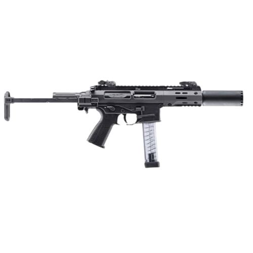 B&T SPC9 SD2 9mm Pistol, 4.5" Barrel, Integrated Suppressor & Tele-Brace, Sniper Grey