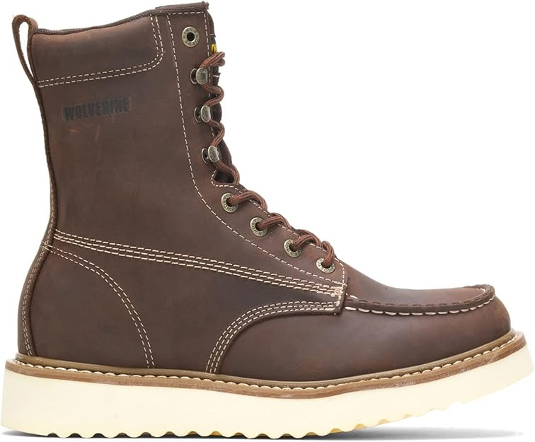 WOLVERINE Men's Loader 8" Steel-Toe Wedge Work Boots