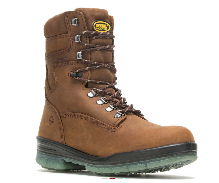 Wolverine Men's I-90 8" Durashocks Waterproof Insulated Soft Toe Work Boot, Brown