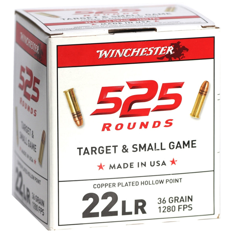 Winchester 22 LR 36 Grain Copper Plated Hollow Point (CPHP) Ammo