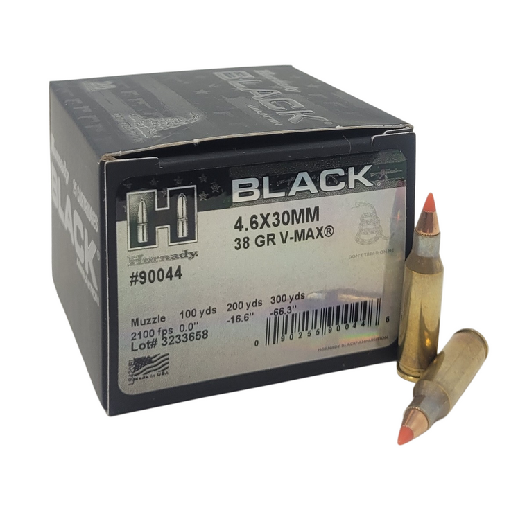 Hornady Black 4.6x30mm 38 Grain V-Max Ammo