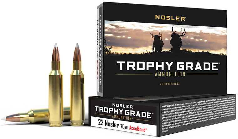 Nosler Trophy Grade 22 Nosler 70 Grain Polymer Tip (PT) Ammo