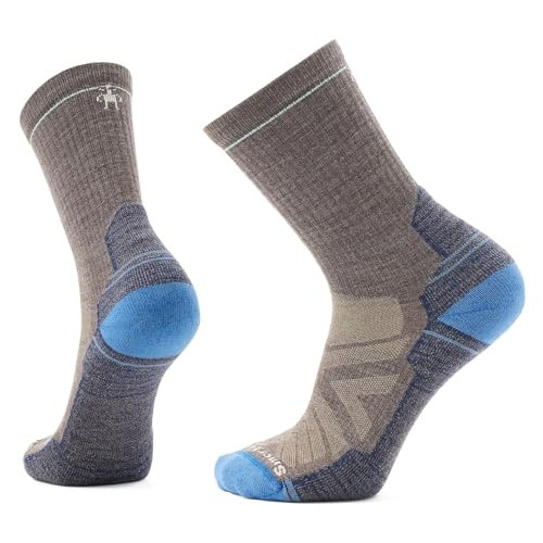 Smartwool Men's Hike Light Cushion Crew Socks – Taupe-laguna Blue