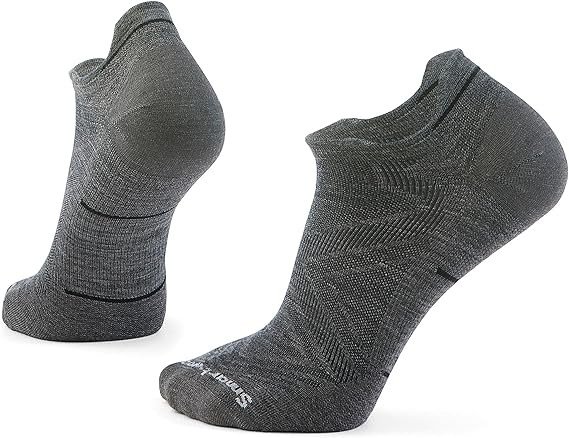 Smartwool Men's Run Zero Cushion Low Ankle Socks – Medium Grey