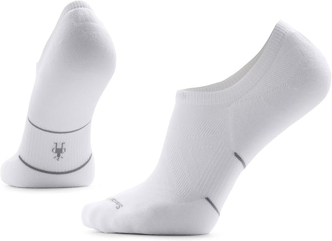 Smartwool Men's Run Targeted Cushion No Show Socks – White