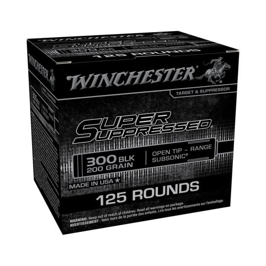 Winchester Super Suppressed 300 BLK 200 Grain Open Tip (OT) Ammo