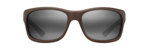 Maui Jim Unisex Ano Nui Polarized Sunglasses – Matte Solid Brown Frame