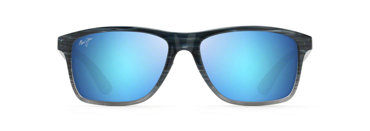 Maui Jim Unisex Onshore Polarized Rectangular Sunglasses – Blue Black Stripe Frame