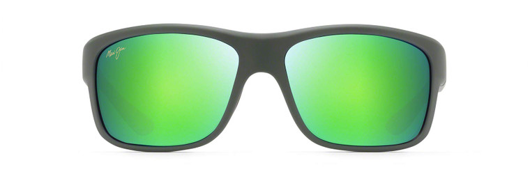 Maui Jim Unisex Polarized Sunglasses – Maui Green Mirror Lens, Gray Frame