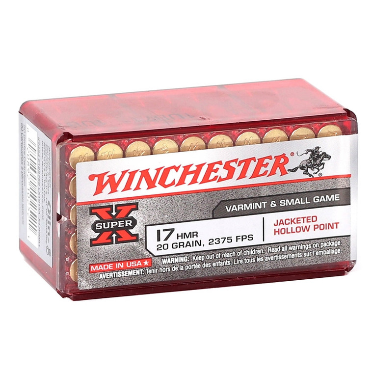Winchester Super-X 17 HMR 20 Grain Hornady XTP Jacketed Hollow Point (JHP) Ammo