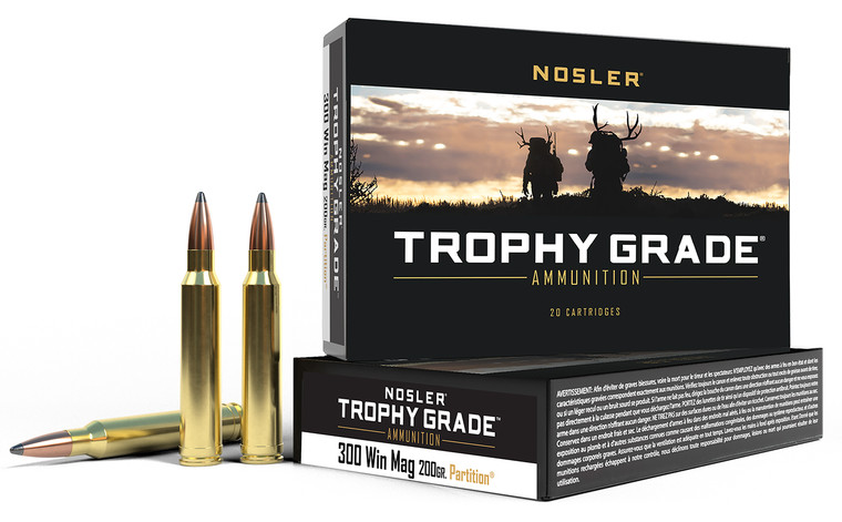 Nosler Trophy Grade 300 Win Mag 200 Grain Partition Soft Point (SP) Ammo