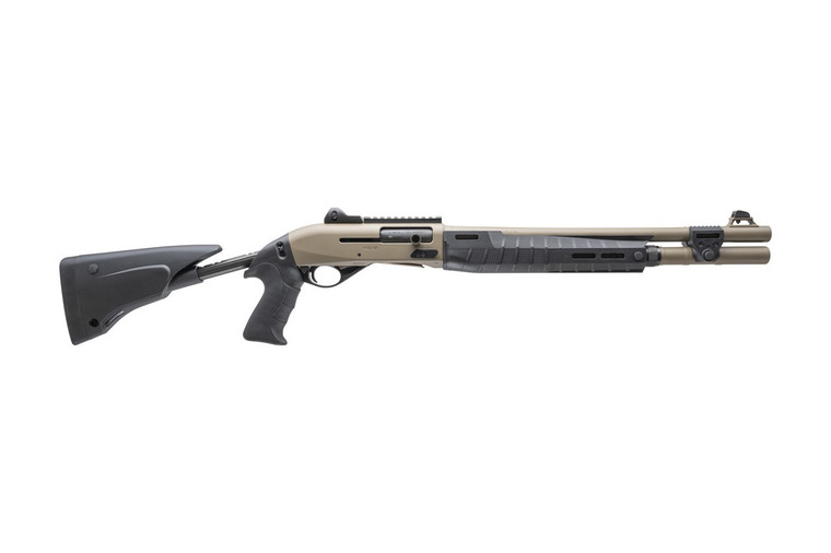 Benelli M2-G1 922r 12 Gauge 7rd 18.5" Shotgun, 5-Position Stock, FDE