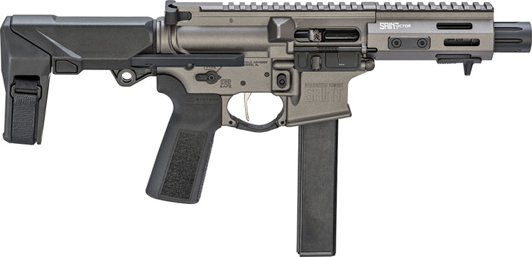 Springfield SAINT Victor 9mm  5.5″ PDW Pistol W/ Brace, Tungsten Gray