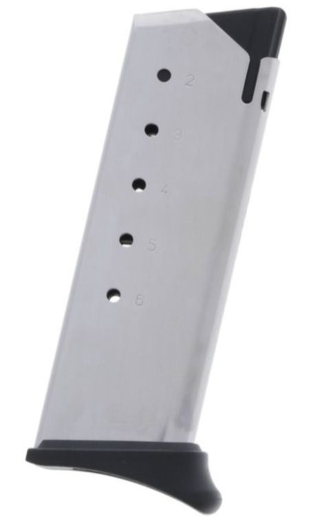 Springfield Armory XD-E .45 ACP 6-Round Magazine, Finger Extension, Black