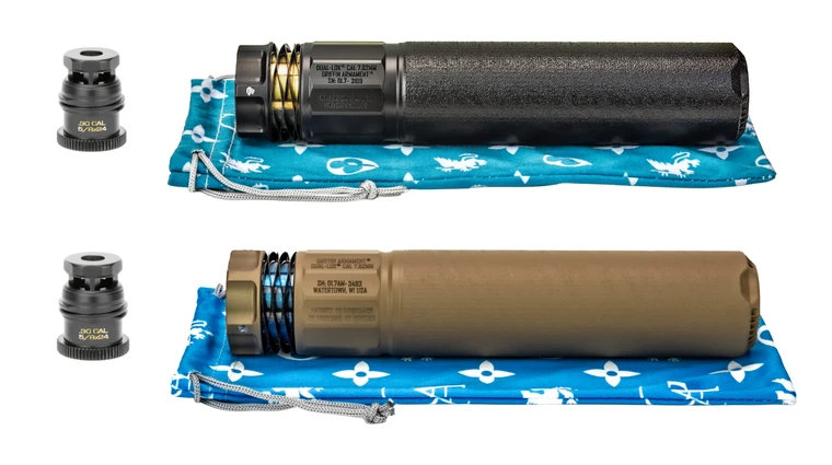 Griffin Armament DUAL-LOK 7 AM 7.62 Suppressor, W/ Muzzle Device, 5/8x24