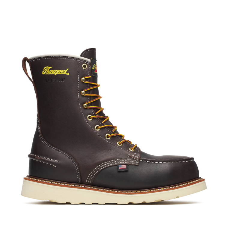 Thorogood American Heritage 1957 Series 8” WaterProof Steel Toe Boot, Slip Resistant, EH Rated