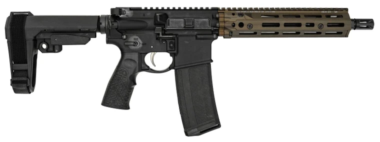 Daniel Defense DD4 MK18 RIII P 5.56mm AR-15 32rd Pistol, 10.3" Barrel, SBA3 Brace, Black/FDE