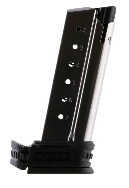 Springfield Armory XD-S .40 S&W 7-Round Magazine, Extended Sleeve, Black