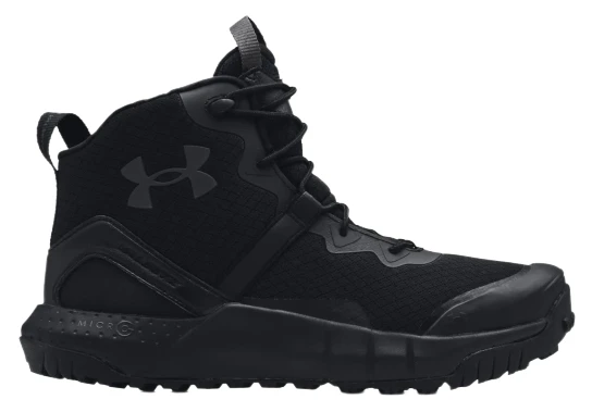Under Armour Men’s Micro G Valsetz 6" Zip Mid Tactical Boots, Black