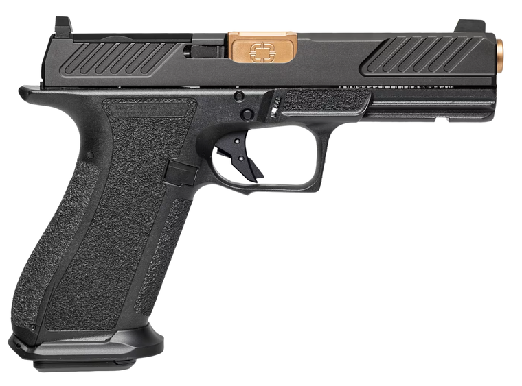 Shadow Systems DR920 Combat 17rd 9mm OR Pistol, 4.5" Bronze Barrel, Black
