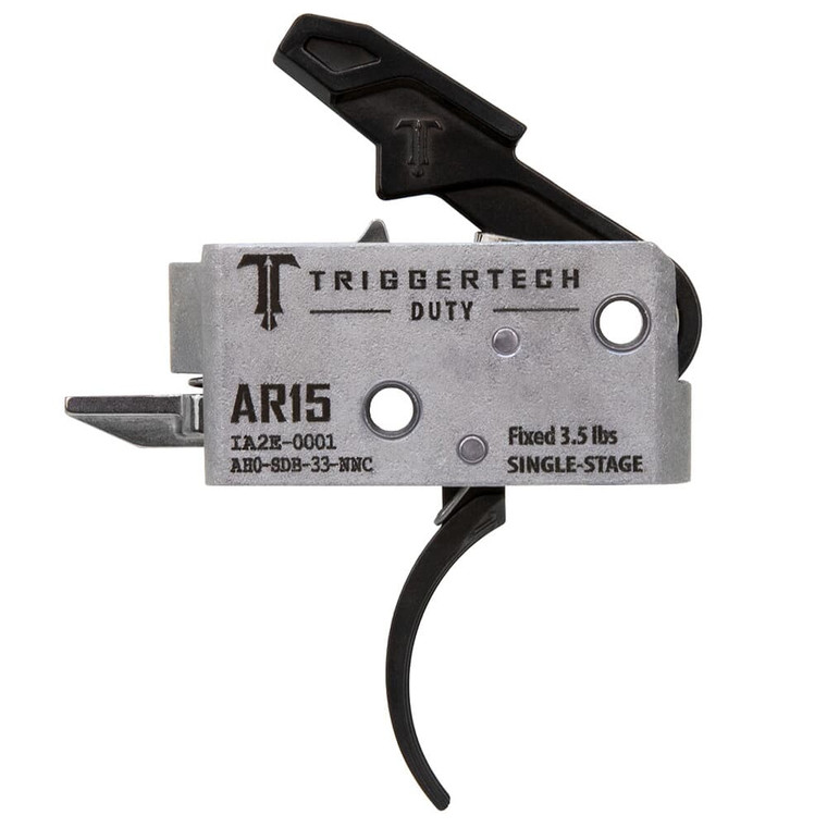 TriggerTech AR-15 Duty Single-Stage Curved Trigger, 3.50 Lbs Draw, Black