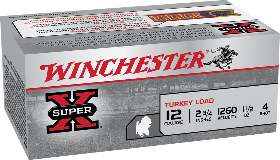Winchester 12 Gauge SuperX Turkey X12MT4 23/4" 11/2oz 4 Copper Shot