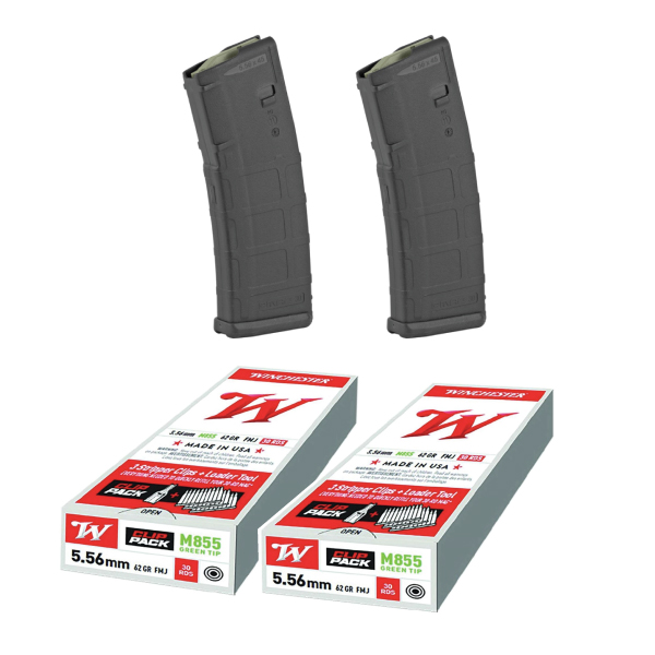 PACKAGE DEAL- WINCHESTER 5.56 62 GRAIN ON STRIPPER CLIPS WITH TOOL
