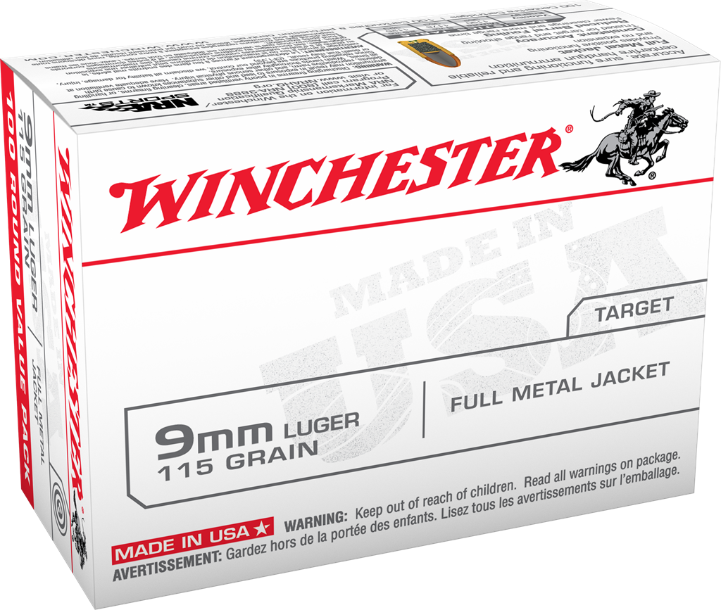 Bulk Winchester Luger FMJ Ammo