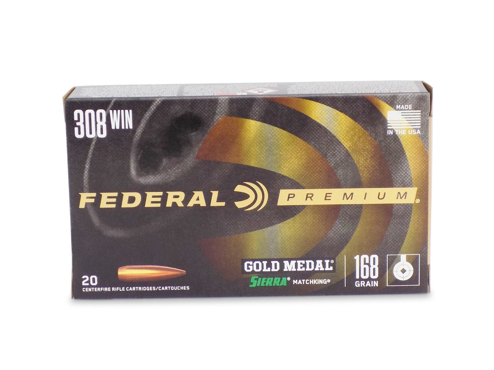 Federal Premium Sierra MatchKing Boat-Tail Centerfire HP Ammo