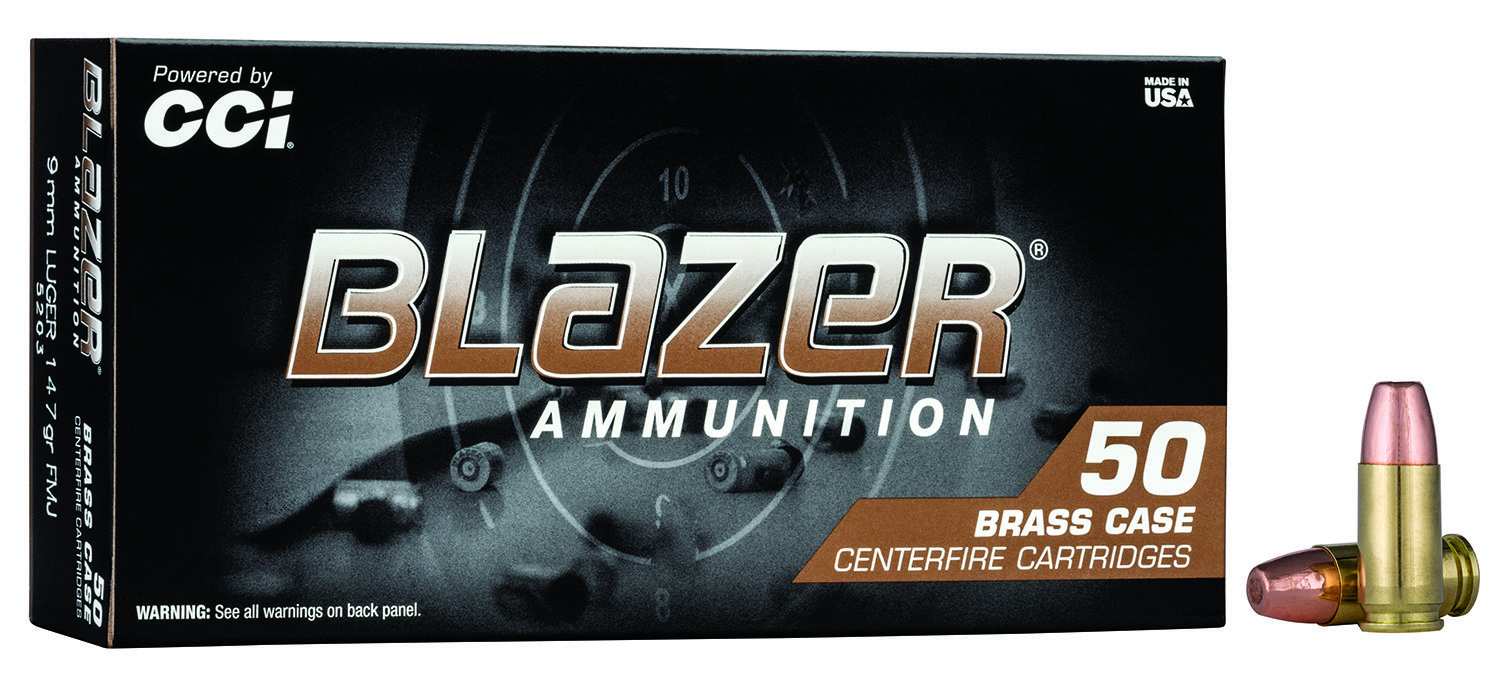 CCI Blazer Brass Luger FMJ Ammo