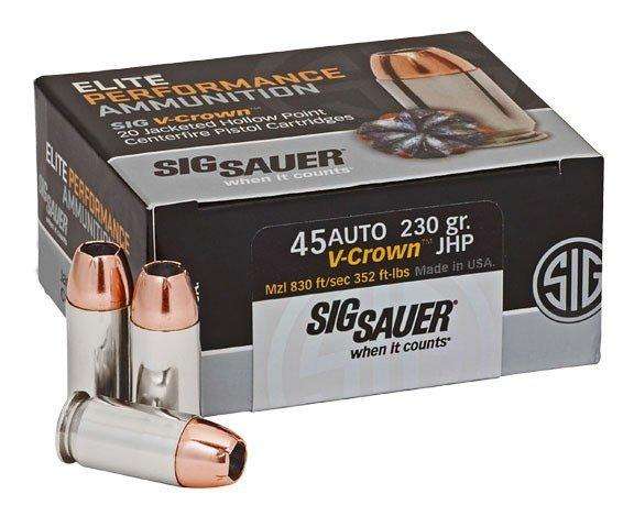 Sig Sauer Elite Performance V-Crown JHP Ammo