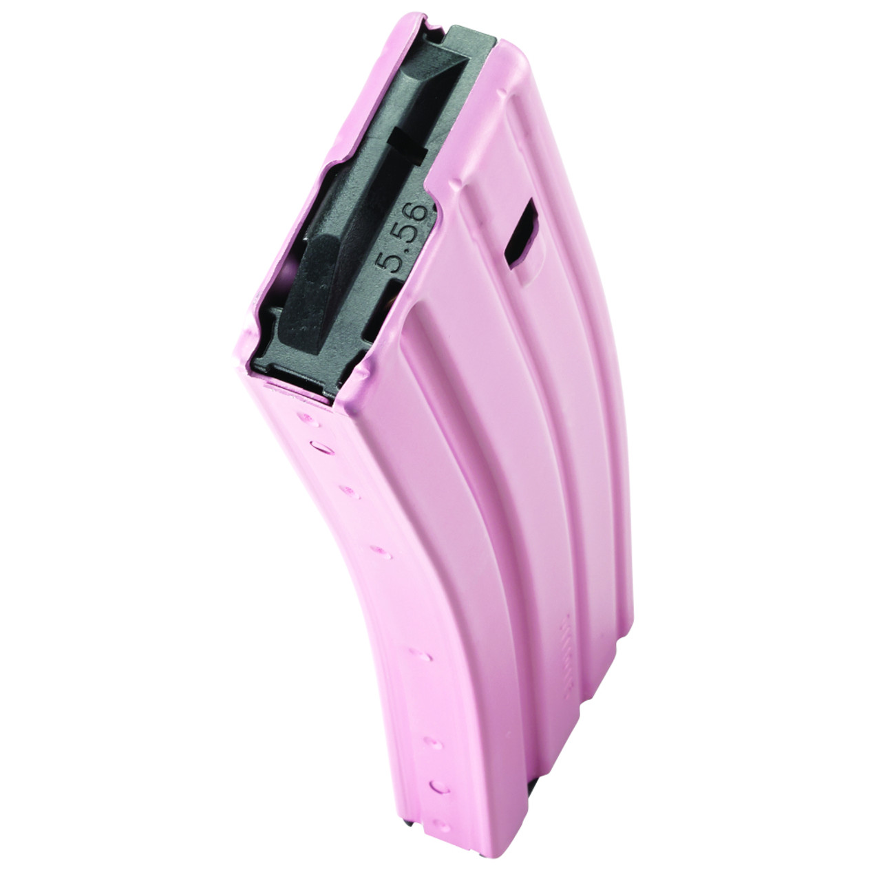 DURAMAG Speed Aluminum 30rd AR15 Mag 556 NATO223300BLK Pink with Black Follower