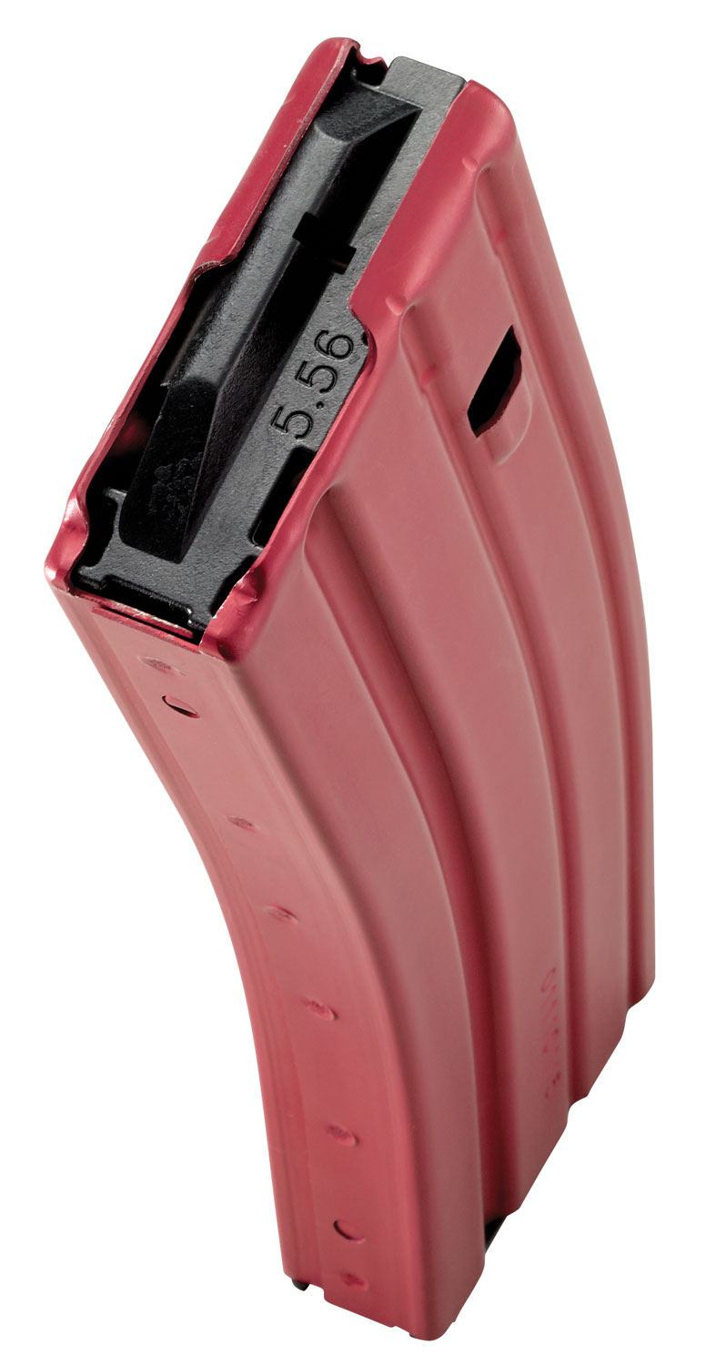 DURAMAG Speed Aluminum 30rd AR-15 Mag, 5.56 NATO/.223/300BLK, Red with Black Follower