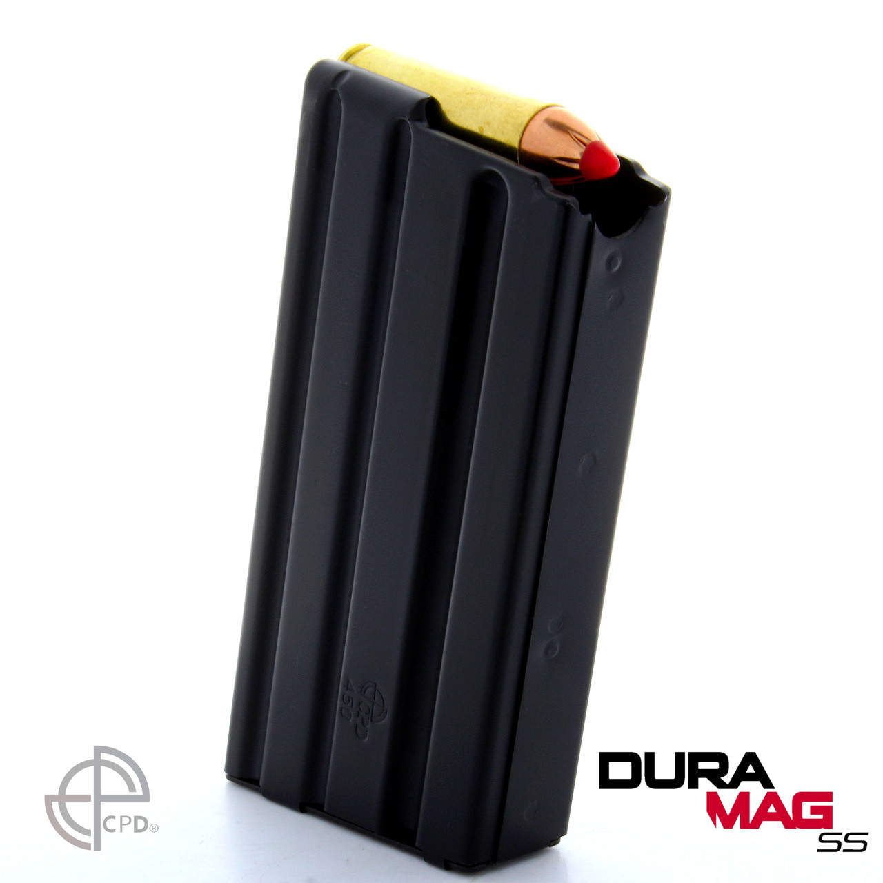 DURAMAG Stainless Steel 5rd AR15 Mag 450 Bushmaster Black with Black Follower