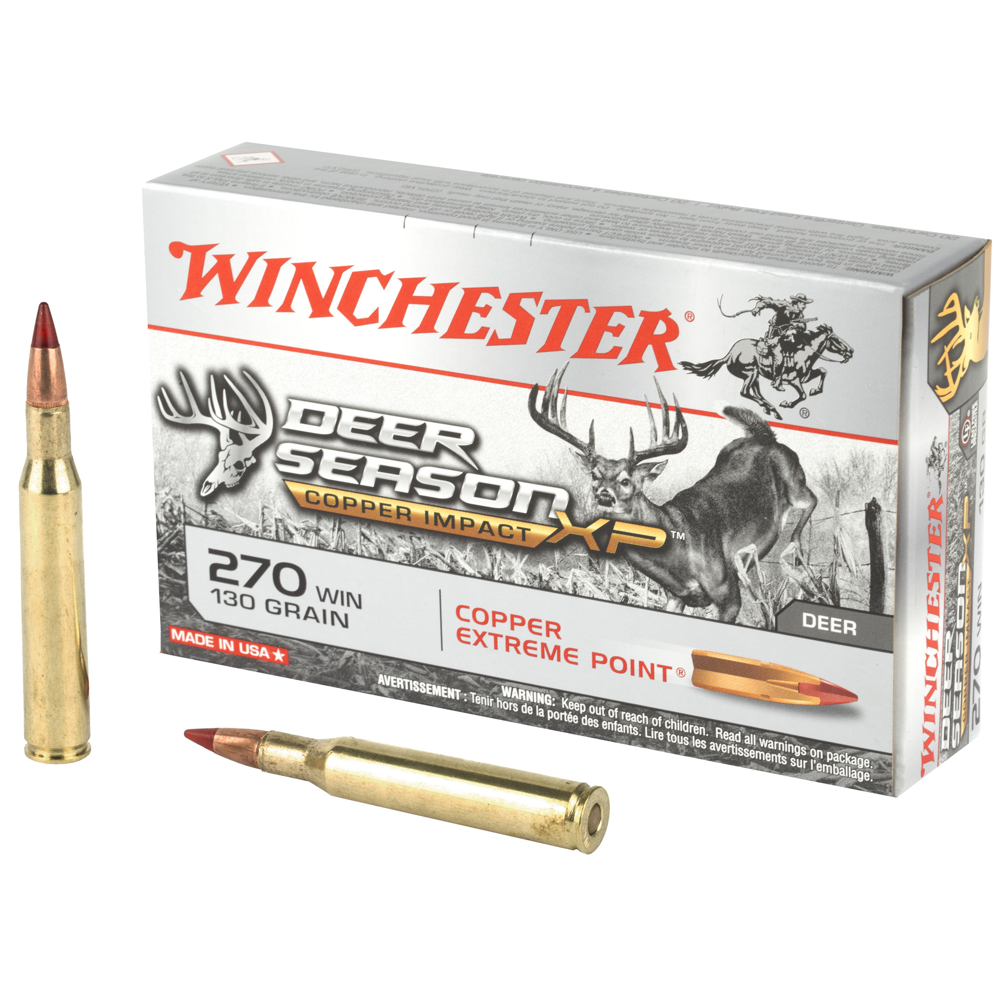 270 Win Ammo - Deer Season Winchester Copper Extreme Point Lead Free Deer Season Winchester Copper Extreme Point Lead Free Ammo