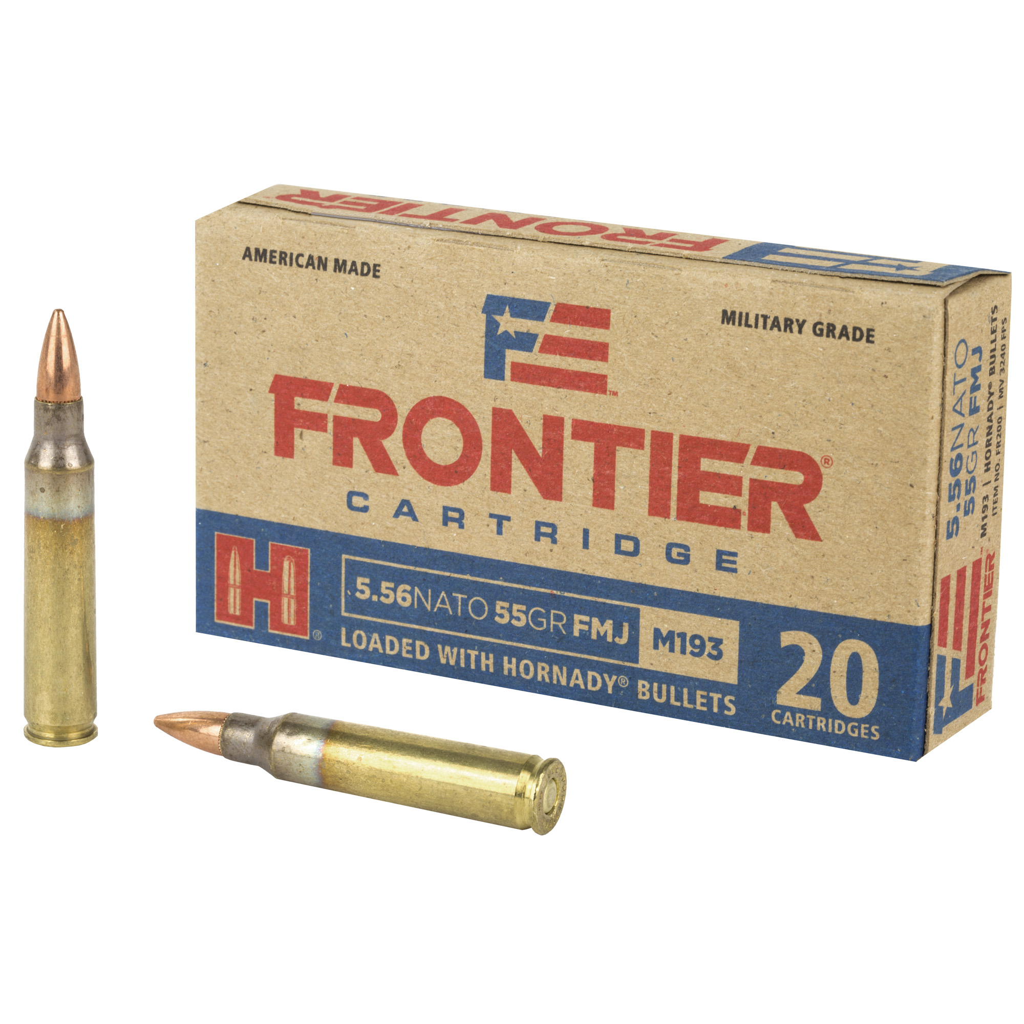 5.56 NATO Ammo - Frontier Cartridge FMJ Frontier Cartridge FMJ Ammo