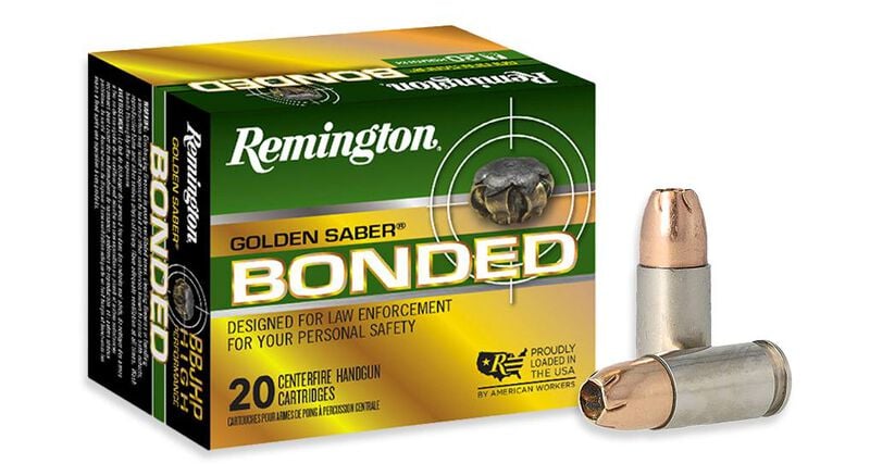 Remington Golden Saber Luger Bonded JHP +P Ammo