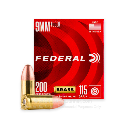 Bulk Federal Champion Training Luger FMJ Ammo