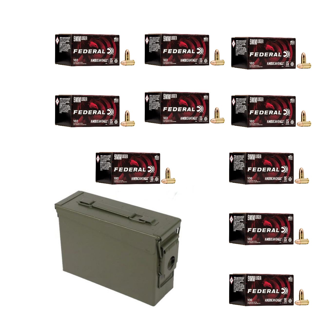 Bulk Pick Your + Military Can FMJ Ammo