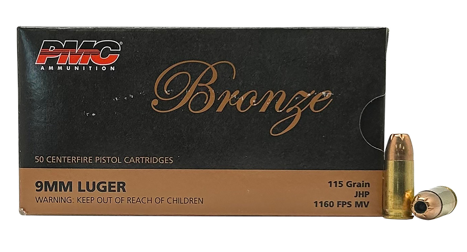 9mm Ammo - PMC Bronze Luger JHP PMC Bronze Luger JHP Ammo