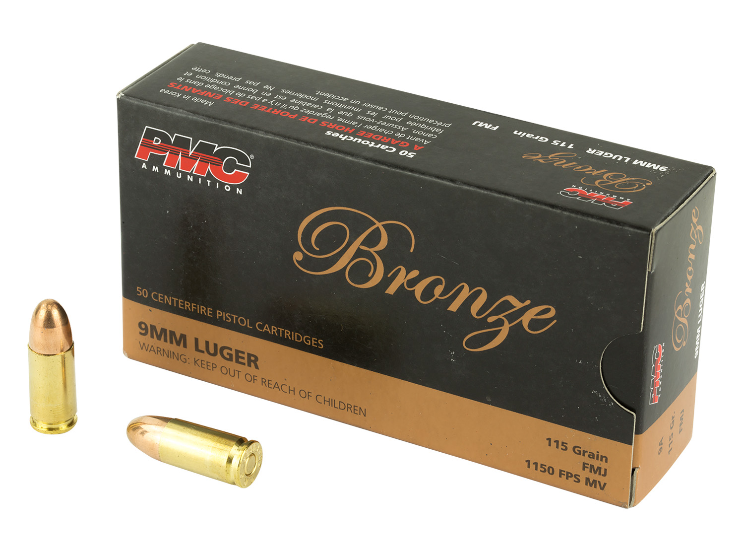 Bulk PMC Bronze Luger FMJ Ammo