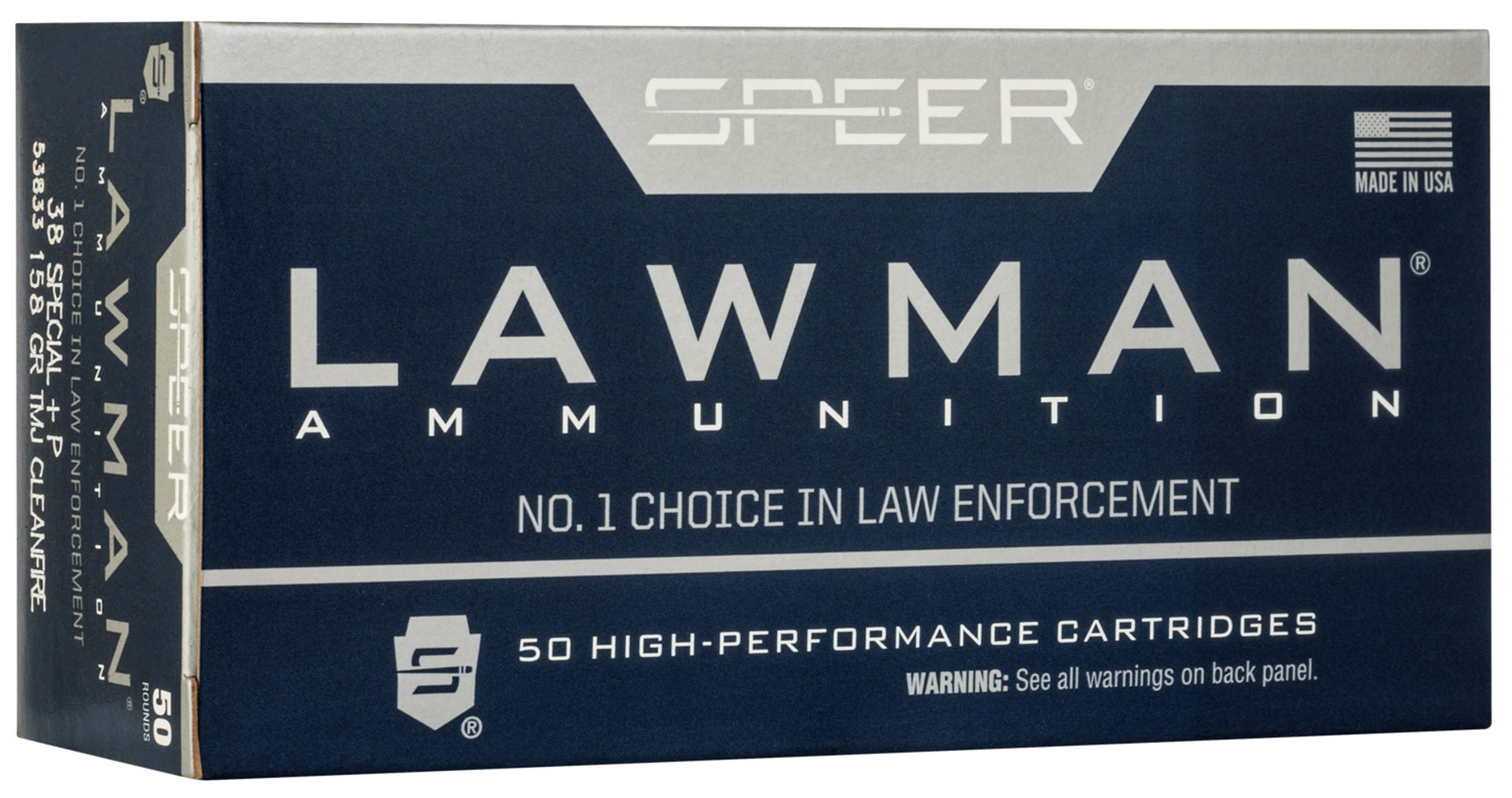 Bulk Speer Lawman Clean Fire Training TMJ +P Ammo