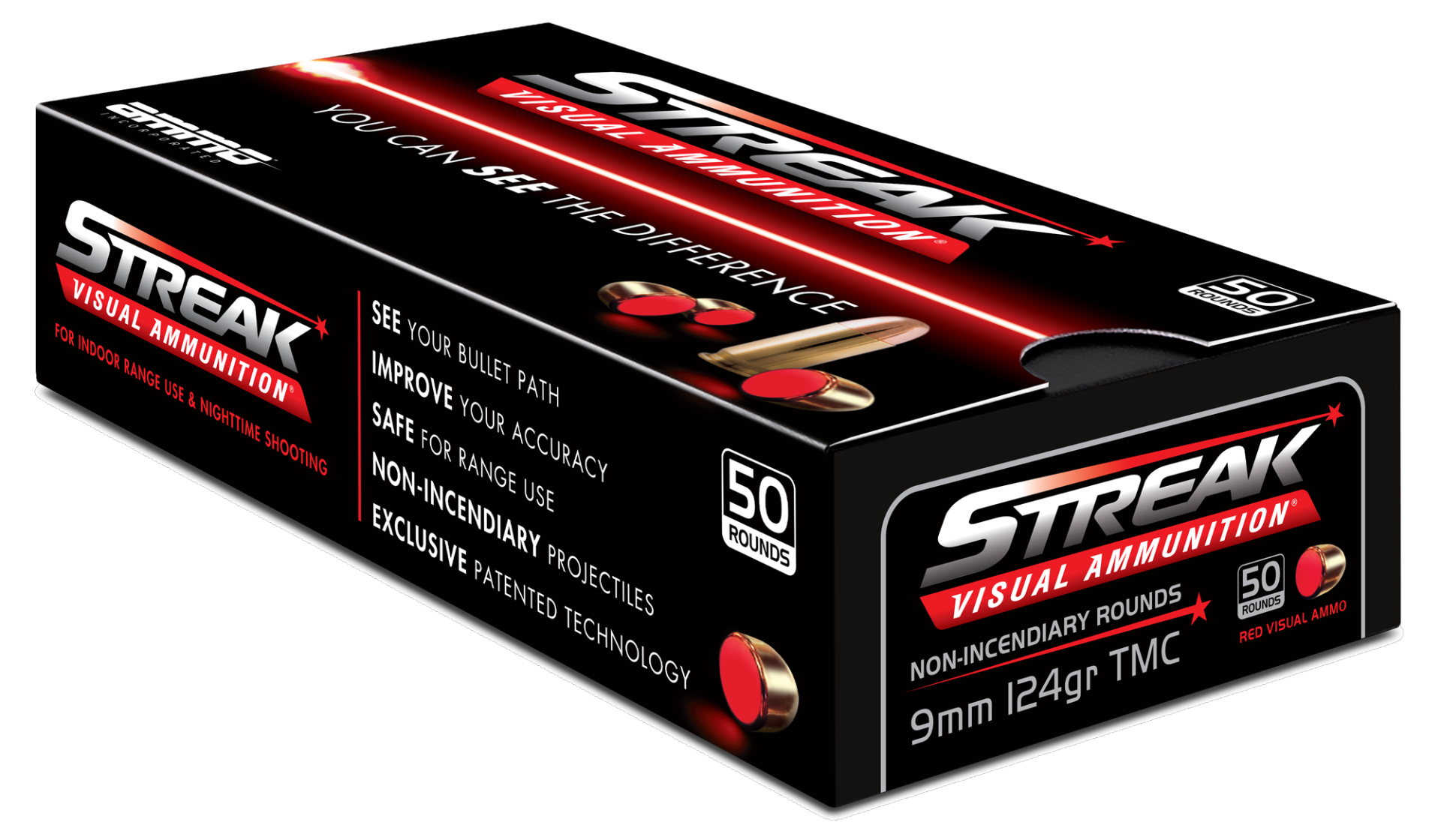Ammo Inc Luger Streak Visual TMJ Ammo