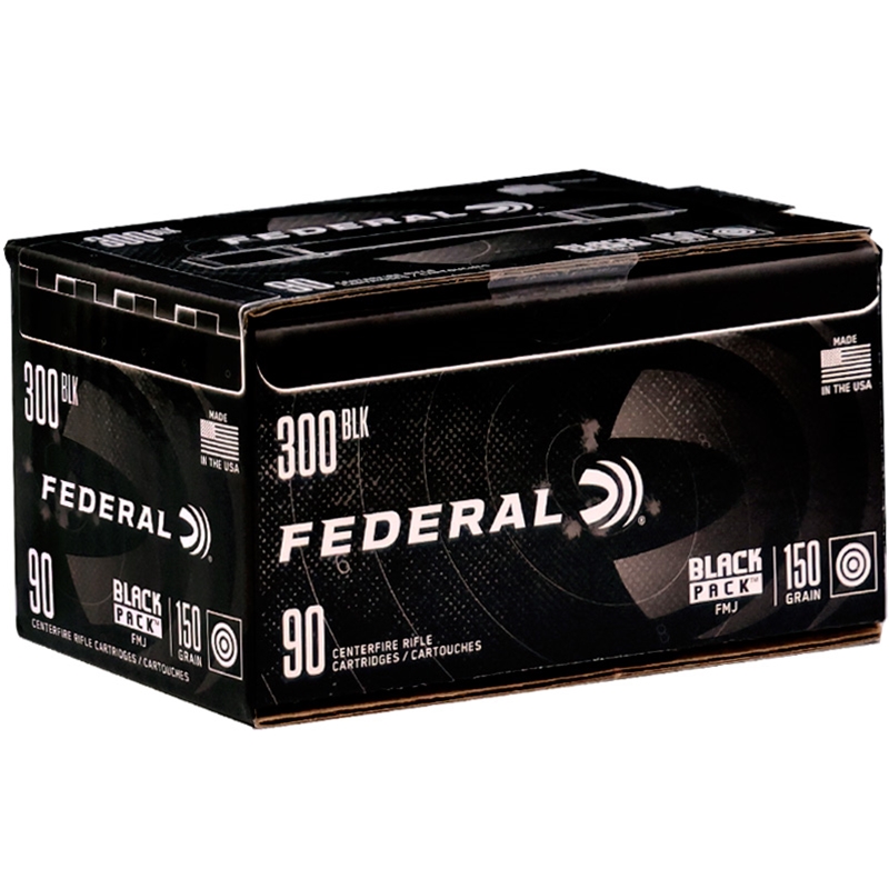 300 AAC Blackout Ammo - Federal Black Boat-Tail FMJ Federal Black Boat-Tail FMJ Ammo
