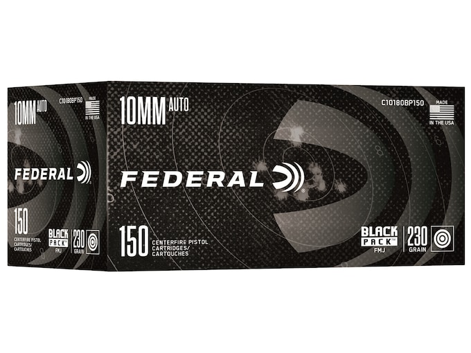 10mm Auto Ammo - Federal Black FMJ Federal Black FMJ Ammo